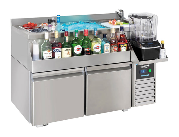 TABLE RÉFRIGÉRÉE 2 PORTES AVEC BAR À COCKTAILS