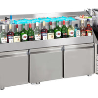 TABLE RÉFRIGÉRÉE 3 PORTES AVEC BAR À COCKTAILS