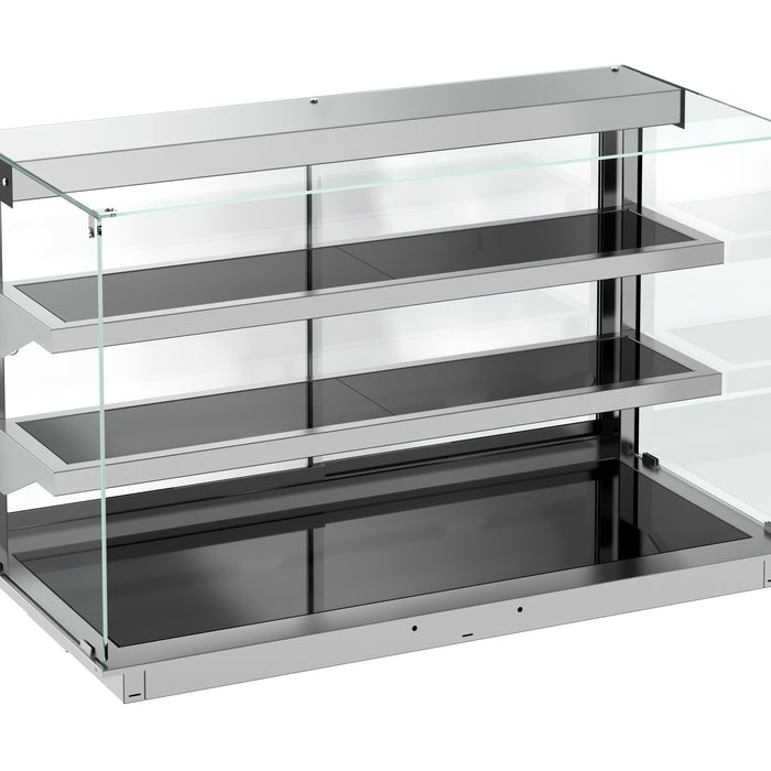 DROP-IN VITRINE CUBIQUE CHAUFFANTE AVEC PLAQUE VITRO CERAMIQUE NOIR 3/1