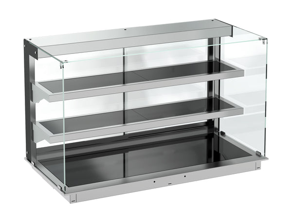 DROP-IN VITRINE CUBIQUE CHAUFFANTE AVEC PLAQUE VITRO CERAMIQUE NOIR 3/1