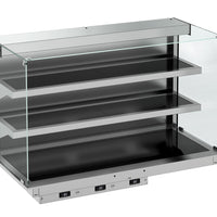 DROP-IN VITRINE CUBIQUE CHAUFFANTE AVEC PLAQUE VITRO CERAMIQUE MODELE MURAL - NOIR 5/1