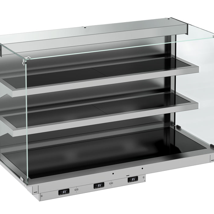 DROP-IN VITRINE CUBIQUE CHAUFFANTE AVEC PLAQUE VITRO CERAMIQUE MODELE MURAL - NOIR 5/1