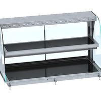 DROP-IN VITRINE COURBEE CHAUFFANTE AVEC PLAQUE VITRO CERAMIQUE NOIR 4/1