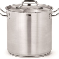 MARMITE PROFONDE EN ACIER INOXYDABLE + COUVERCLE ø20 6,3L