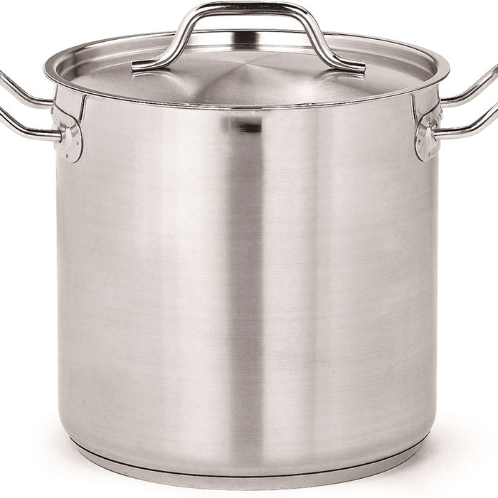 MARMITE PROFONDE EN ACIER INOXYDABLE + COUVERCLE ø20 6,3L