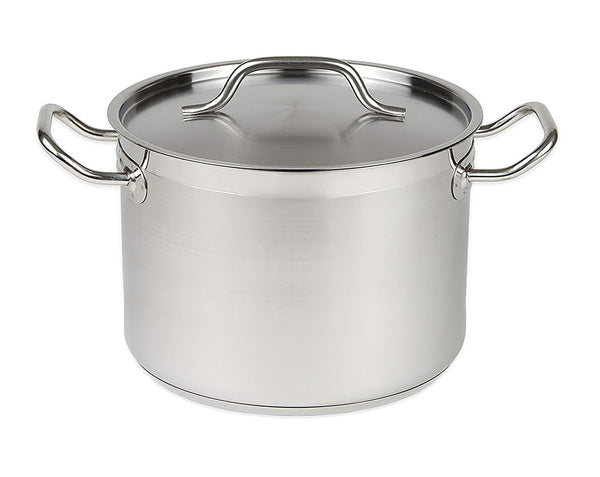 CASSEROLE EN ACIER INOXYDABLE + COUVERCLE ø32 16L