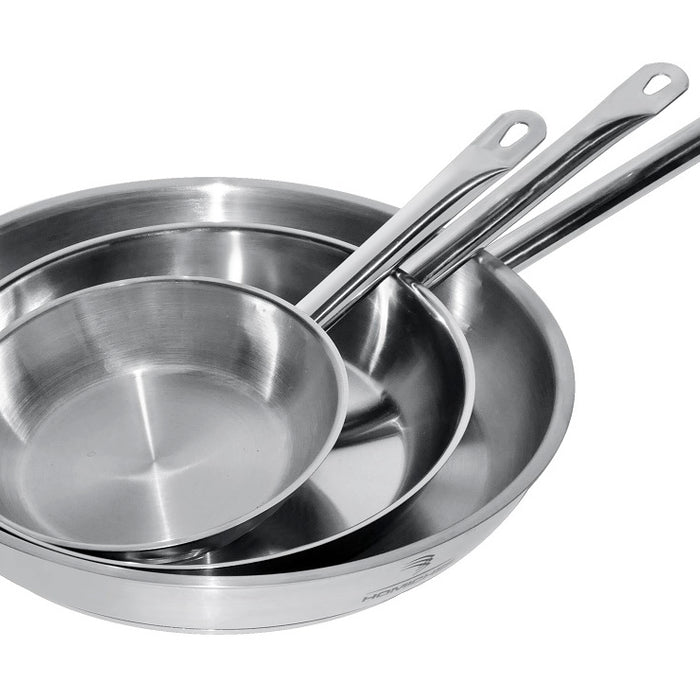 POÊLE À FRIRE EN ACIER INOX ø24 2,3L