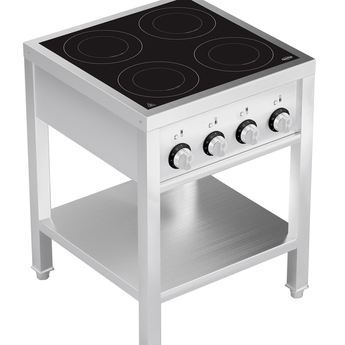 CUISINIÈRE À INDUCTION 4 ZONES AVEC ESSOUS OUVERT
