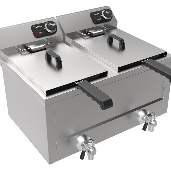 FRITEUSE POSABLE ÉLECTRIQUE 2X8L 2X3KW
