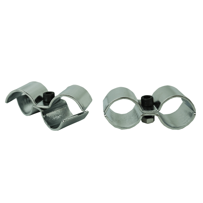 JEU DE 2 SUPPORTS DE CONNEXION CHROME POUR 7530.0005-0010-0015-0020