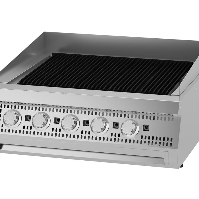 Premium chargrill - 5 zones - unité double - profondeur 90 cm - gaz