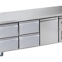 DESSERTE REFRIGEREE INOX CENTRALE, -2/+8°C, R600A