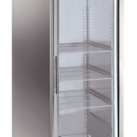 ARMOIRE REFRIGEREE INOX, 1 PORTE VITREE, -18/-22°C