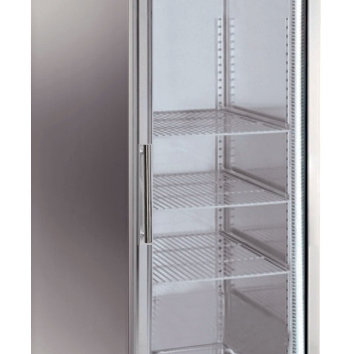 ARMOIRE REFRIGEREE INOX, 1 PORTE VITREE, -18/-22°C