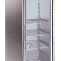 ARMOIRE REFRIGEREE INOX, 1 PORTE VITREE 650 LITRES