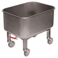 CUVE ROULANTE INOX 304, 80L, ROBINET DE VIDANGE
