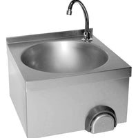 LAVE-MAINS INOX CUVE RONDE, DOSSERET 30 MM
