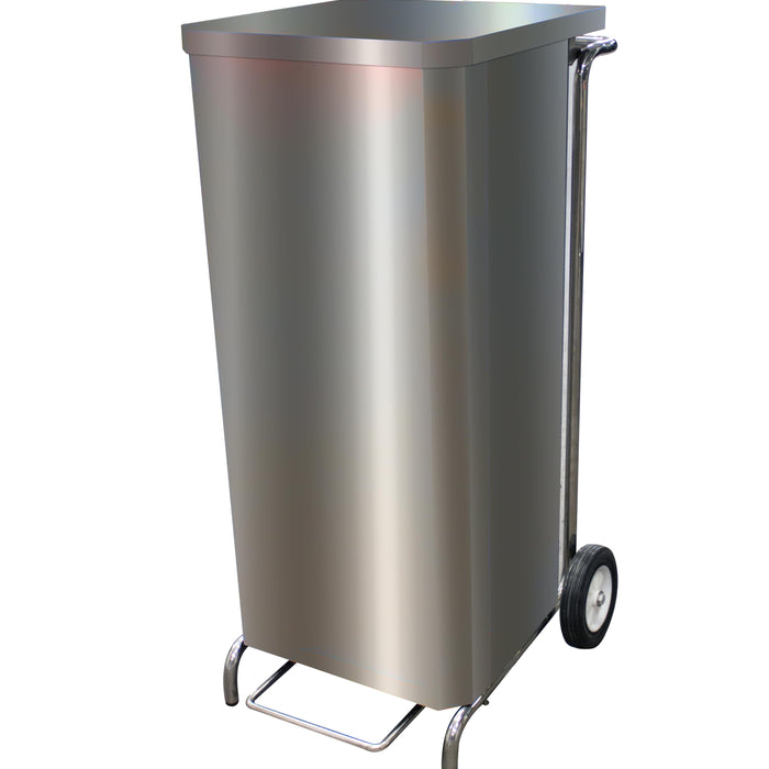 PORTE-SACS MOBILE CARENE INOX A OUVERTURE FRONTALE