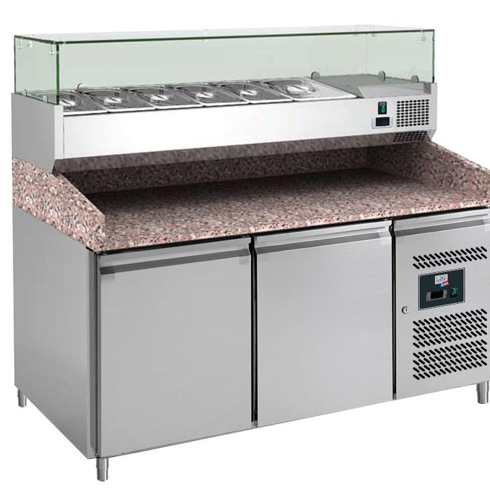 MEUBLE PIZZAS, 2 P. 600X400 MM, +2/+8°C, GAZ R600A