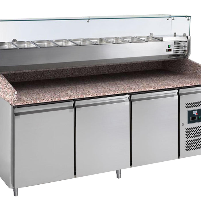 MEUBLE PIZZAS, 3 P. 600X400 MM, +2/+8°C, GAZ R290