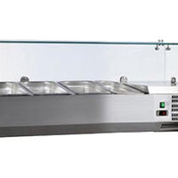 VITRINE A INGREDIENTS INOX, +2/+8°C