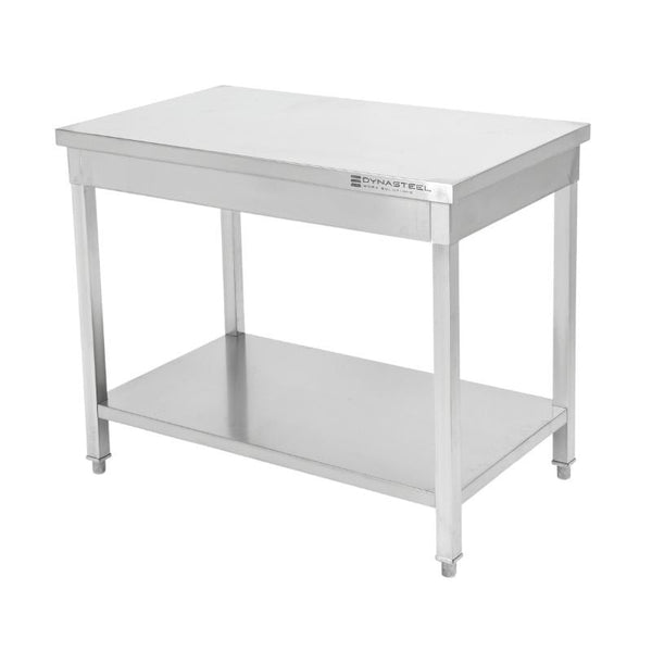 Table Inox Centrale avec Etagère - 1600 x 700 mm