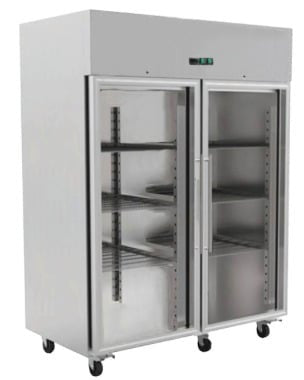 Armoire Réfrigérée Positive 2 Portes Vitrées GN 2/1 1400 L