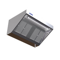 Hotte Snack Complète 700 - Longueur 1200 - Avec Moteur, Led et Variateur