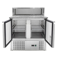 Meuble à Pizza Réfrigéré - 2 Portes - 5 Bacs GN 1/6
