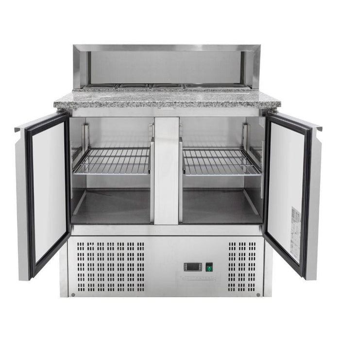Meuble à Pizza Réfrigéré - 2 Portes - 5 Bacs GN 1/6