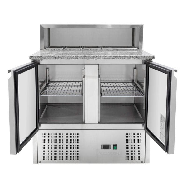 Meuble à Pizza Réfrigéré - 2 Portes - 5 Bacs GN 1/6