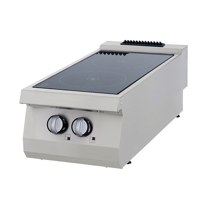 Heavy Duty cuisinière à infrarouge - 2 brûleurs - unité double - profondeur 70 cm - électrique