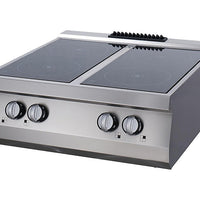 Heavy Duty cuisinière infrarouge - 4 brûleurs - unité double - profondeur 70 cm - électrique