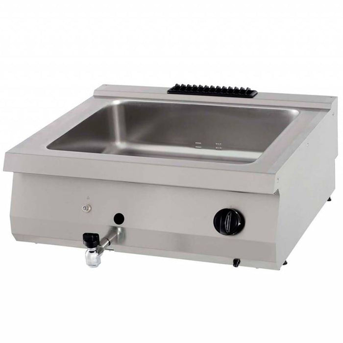 Heavy Duty bain marie - unité double - profondeur 70 cm - gaz