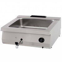 Heavy Duty bain marie - unité double - profondeur 70 cm - gaz