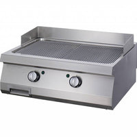 Heavy Duty plaque de gril - chrome rainuré - unité double - profondeur 70 cm - gaz
