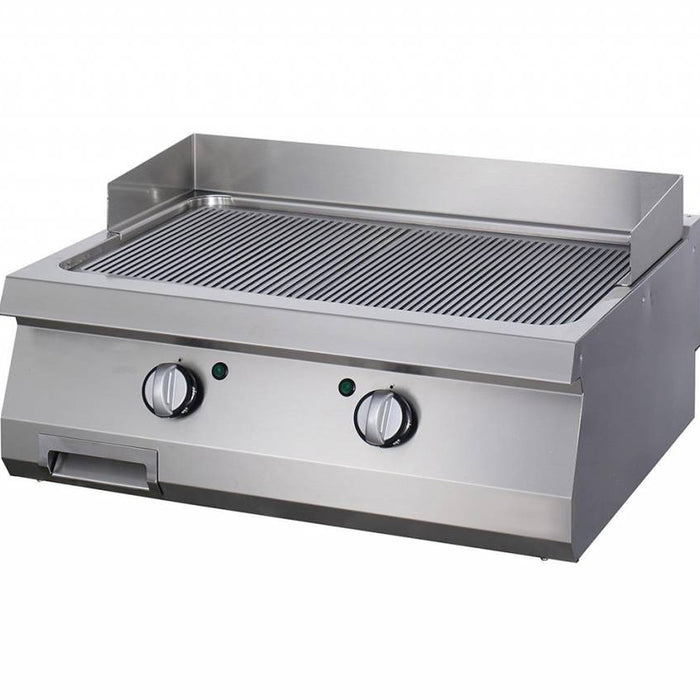 Heavy Duty plaque de gril - chrome rainuré - unité double - profondeur 70 cm - gaz