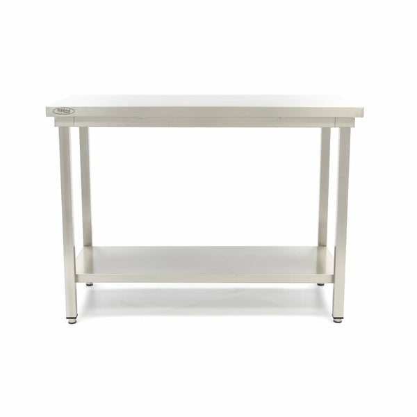 Table en acier inoxydable - 80 x 70 cm - hauteur réglable
