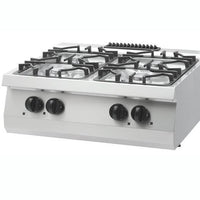 Heavy Duty cuisinière - 4 brûleurs - unité double - profondeur 70 cm - 30kW - gaz