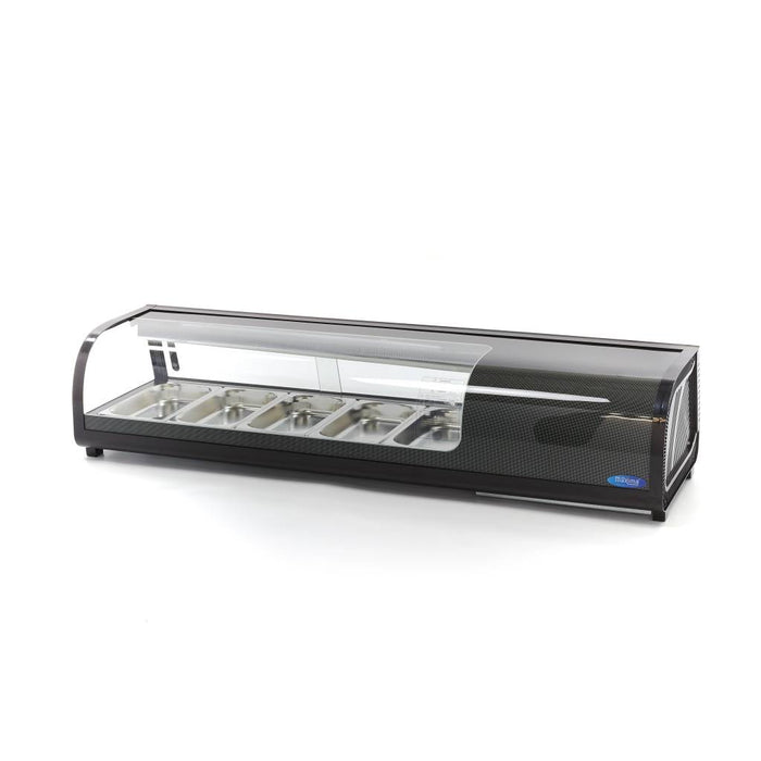 Présentoir de sushis et de tapas - 52 L - incl 5 x 1/3 GN - modèle de table