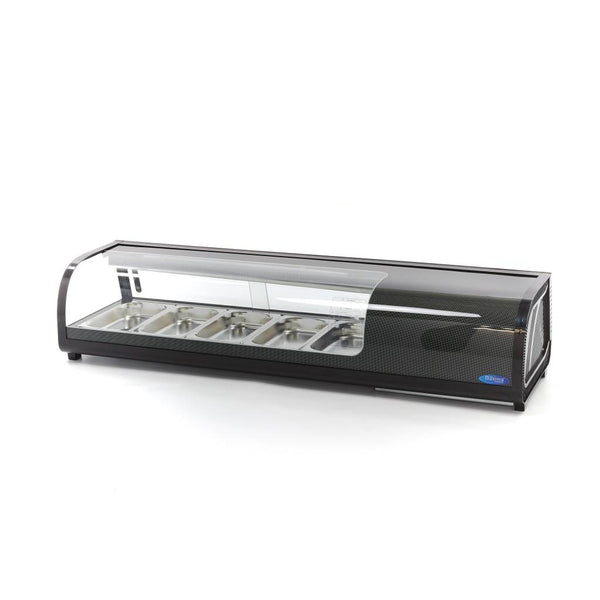 Présentoir de sushis et de tapas - 52 L - incl 5 x 1/3 GN - modèle de table