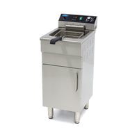 Friteuse - 16 L - 1 panier - avec robinet de vidange et support - 230V