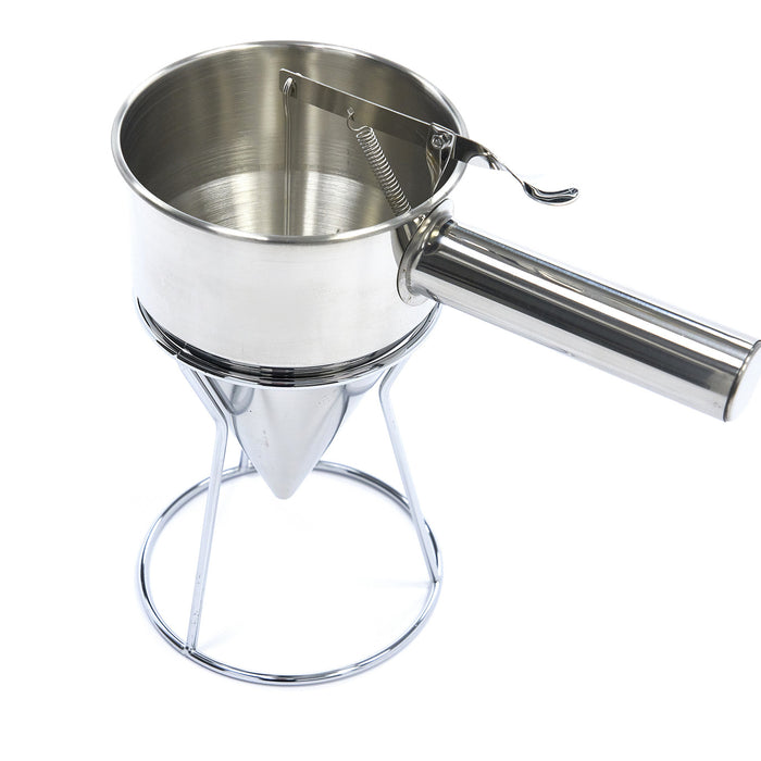 Dispensateur de pâte - 1,3 L - acier inoxydable - bouton de dosage inclus