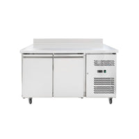 Table Réfrigérée 2 Portes GN1/1 - Profondeur 700 avec Dosseret